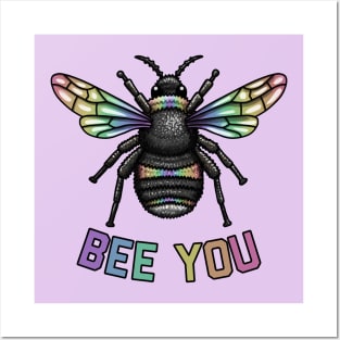 Bee You Bumblebee Rainbow Posters and Art